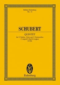 Schubert: String Quintet C major Opus 163 D 956 (Study Score) published by Eulenburg
